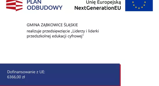 logotypy programów Krajowego Planu Odbudowy oraz Unii Europejskiej