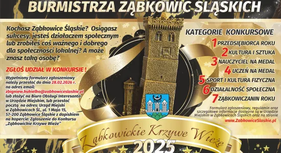 Konkurs Ząbkowickie Krzywe Wieże za rok 2025