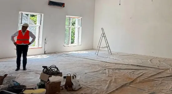 trwa remont świetlicy wiejskiej w Stolcu