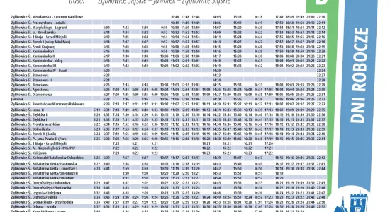 linia B robocze (rozkład od 13.01.2025
