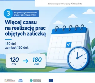 więcej czasu na realizację prac objętych zaliczką
