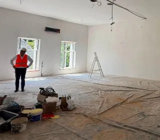 trwa remont świetlicy wiejskiej w Stolcu