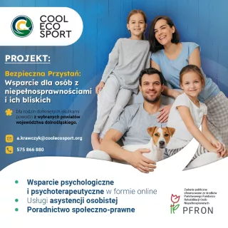 projekt stowarzyszenia  COOL ECO SPORT - Bezpieczna Przystań
