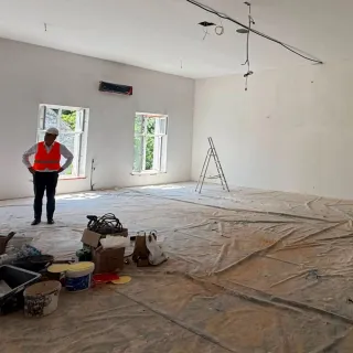 trwa remont świetlicy wiejskiej w Stolcu
