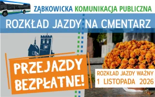 grafika z napisem PRZEJAZDY BEZPŁATNE