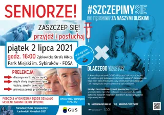 plakat promocja szczepień seniorzy