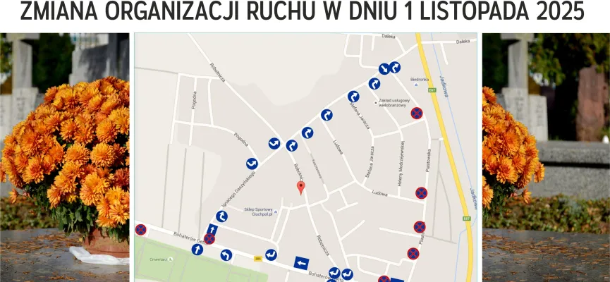 zmiana organizacji ruchu w rejonie cmentarza