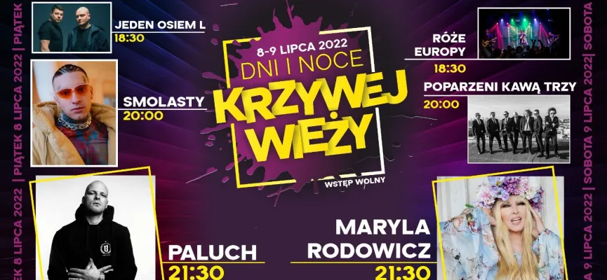 20220708 plakat DNI I NOCE KRZYWEJ WIEŻY