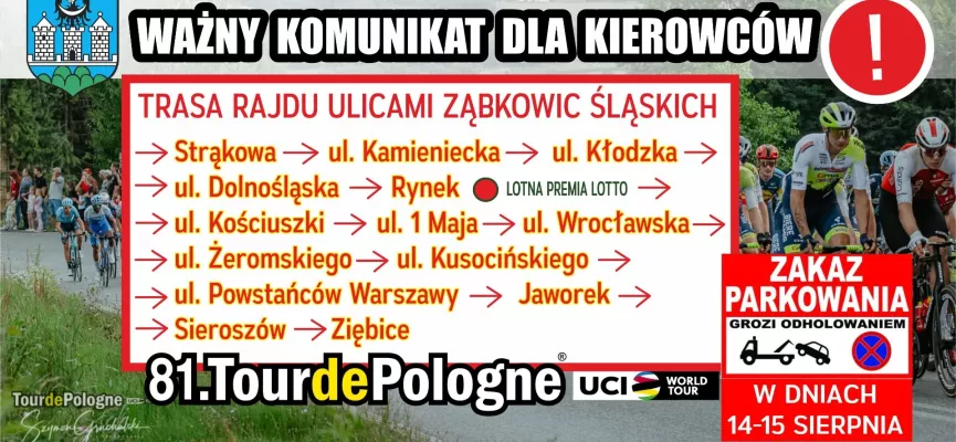 grafika ZAKAZ PARKOWANIA kafelek do newsa