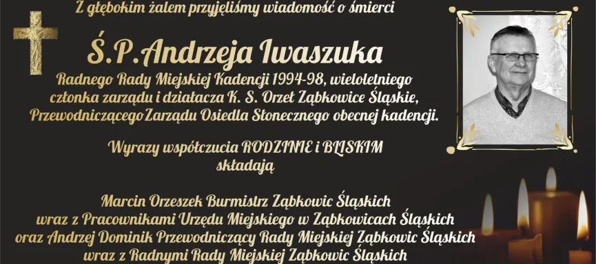 kondolencje Andrzej Iwaszuk