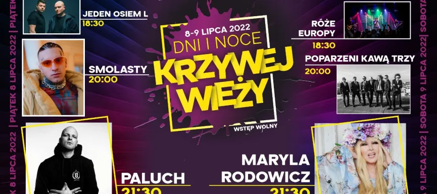 20220708 plakat DNI I NOCE KRZYWEJ WIEŻY